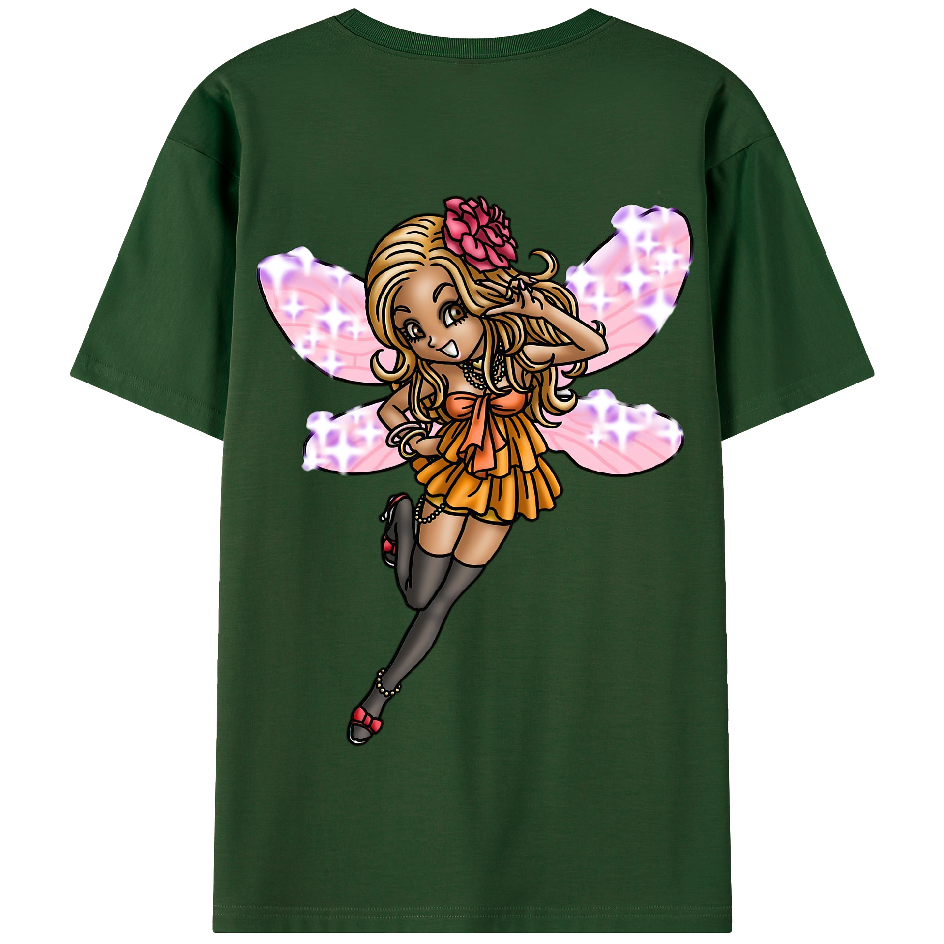 （画像用） ドラゴンクエスト Doragon Kuesuto Dragon Quest 綿100％半袖Tシャツ（背面プリント）